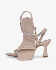 Sandal Cao Gót Hạnh Dung Quai Mảnh Đính Xoàn HD02239AB