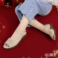 Sandal Đế Xẹp Albee Quai Khắc Laser HD0236TQ
