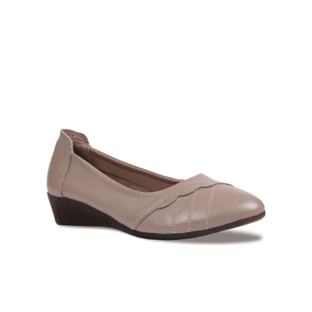 Giày Đế Xuồng Albee Bít Mũi Phối Cách Điệu HD0237TQ