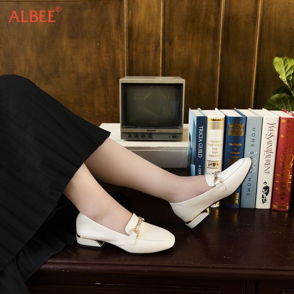 Giày Cao Gót Albee Đế Vuông Sang Trọng HD0243TQ
