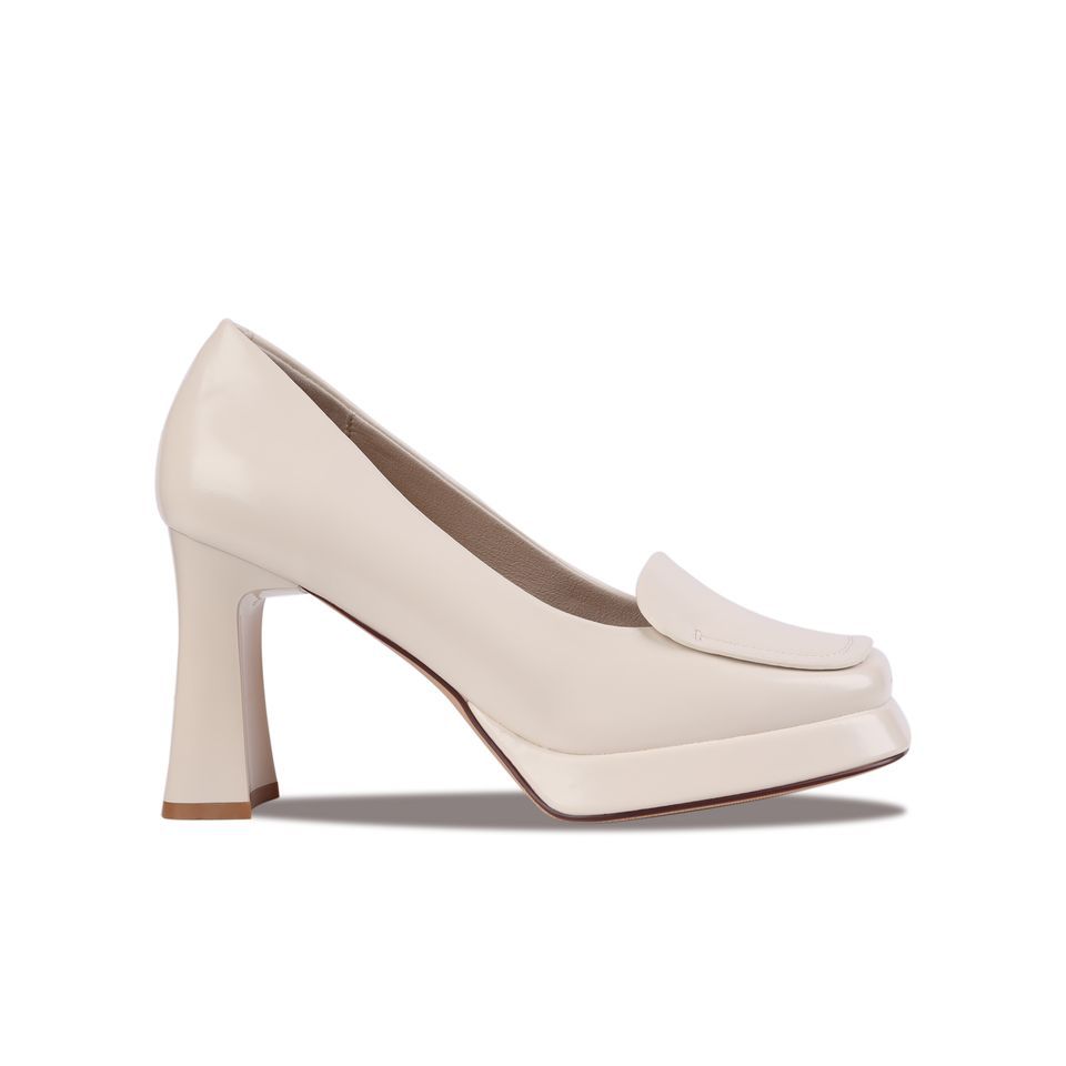 Giày Cao Gót Albee Đế Vuông Mũi Trơn Viền HD0253TQ