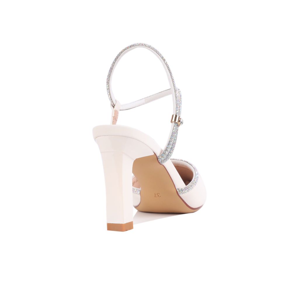 Sandal Cao Gót Albee Mũi Nhọn Phối Hậu Xoàn HD0268TQ