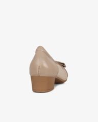 Giày Cao Gót Albee Hở Mũi Phối Lưới Gót Vuông HD0280TQ