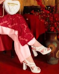 Sandal Cao Gót Albee Quai Luồn Chéo Nhau HD0288TQ