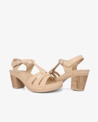 Sandal Cao Gót Hạnh Dung Quai Ngang Khoét Nối T-Strap HD0313AC