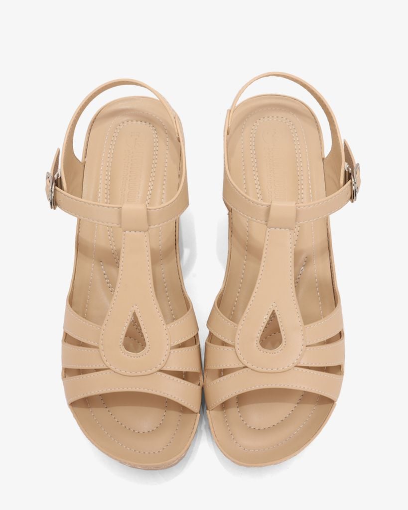 Sandal Cao Gót Hạnh Dung Quai Ngang Khoét Nối T-Strap HD0313AC