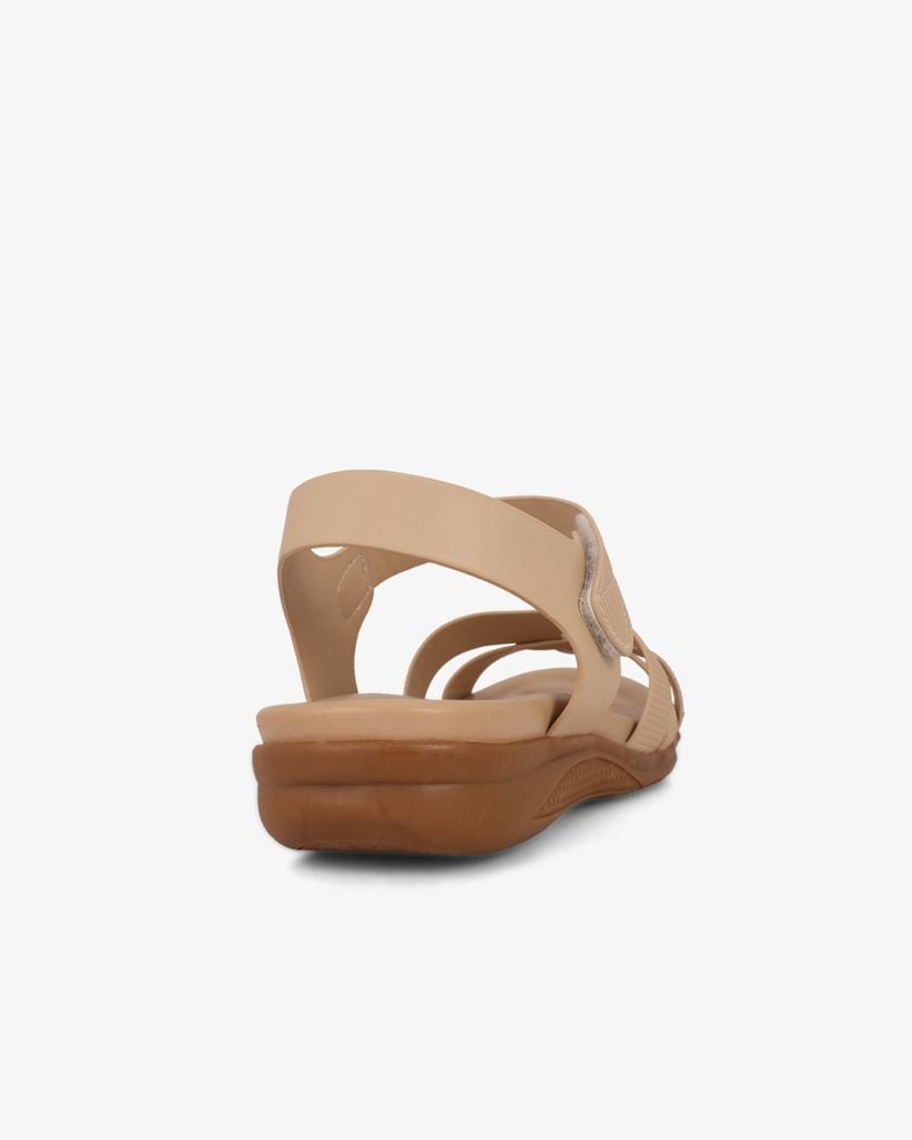 Sandal Đế Xuồng Hạnh Dung Quai Chéo Sọc Vân HD0315AC