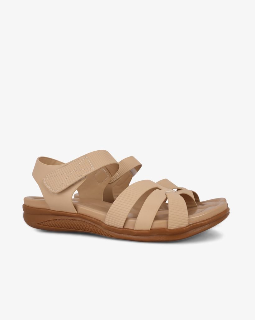 Sandal Đế Xuồng Hạnh Dung Quai Chéo Sọc Vân HD0315AC