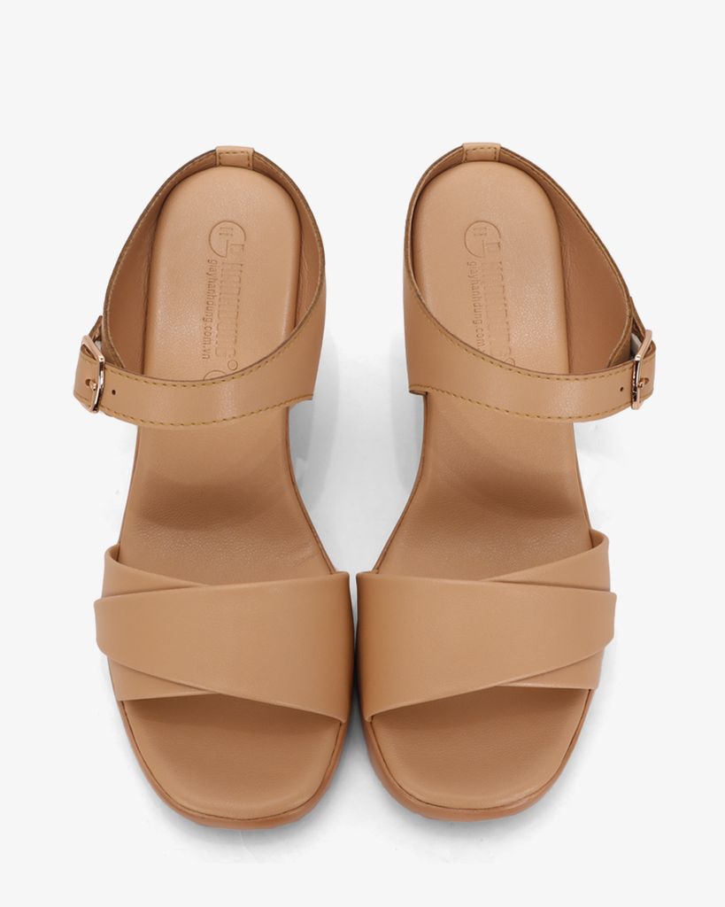 Dép Cao Gót Hạnh Dung Quai Nhị Khóa Nịt HD041007AD