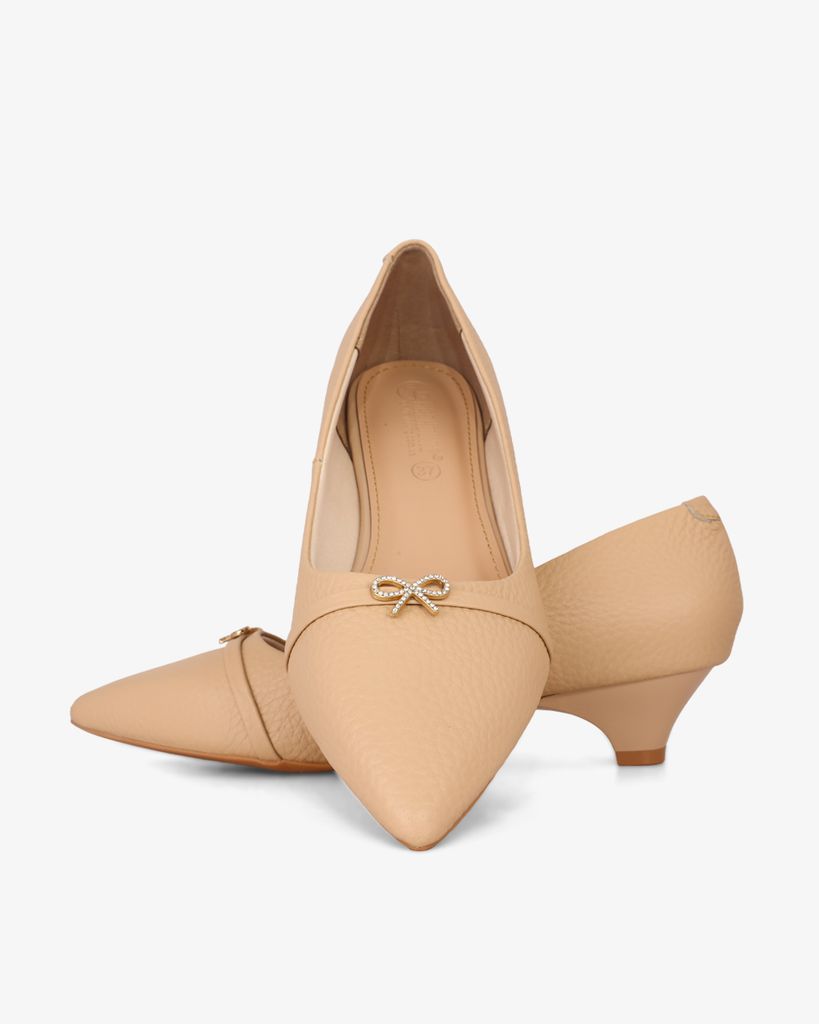 Giày Cao Gót Hạnh Dung Khóa Nơ Nhỏ HD041017AD