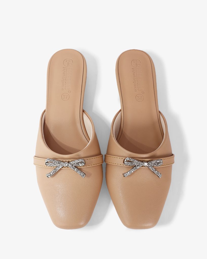 Dép Bít Mũi Hạnh Dung Khóa Nơ Xoàn HD041023AD