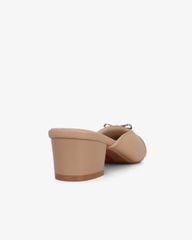 Dép Bít Mũi Hạnh Dung Khóa Nơ Xoàn Bóng HD041025AD