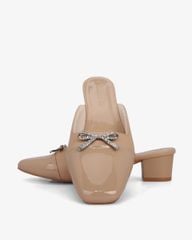 Dép Bít Mũi Hạnh Dung Khóa Nơ Xoàn Bóng HD041025AD