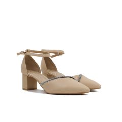 Sandal Cao Gót Hạnh Dung Mũi Nhọn Đính Đá Bít Hậu HD04633AD