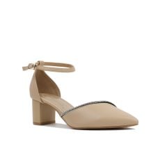 Sandal Cao Gót Hạnh Dung Mũi Nhọn Đính Đá Bít Hậu HD04633AD