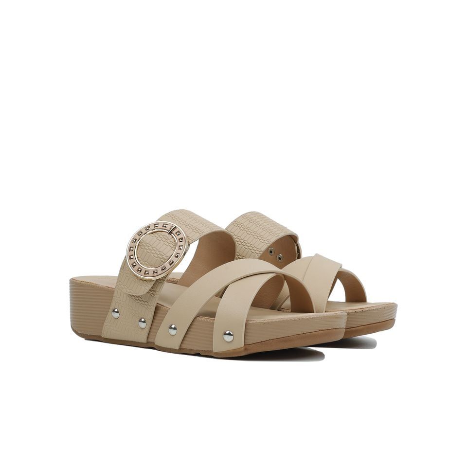 Dép Xuồng Hạnh Dung Bản Chéo Khóa Tròn HD04681AD