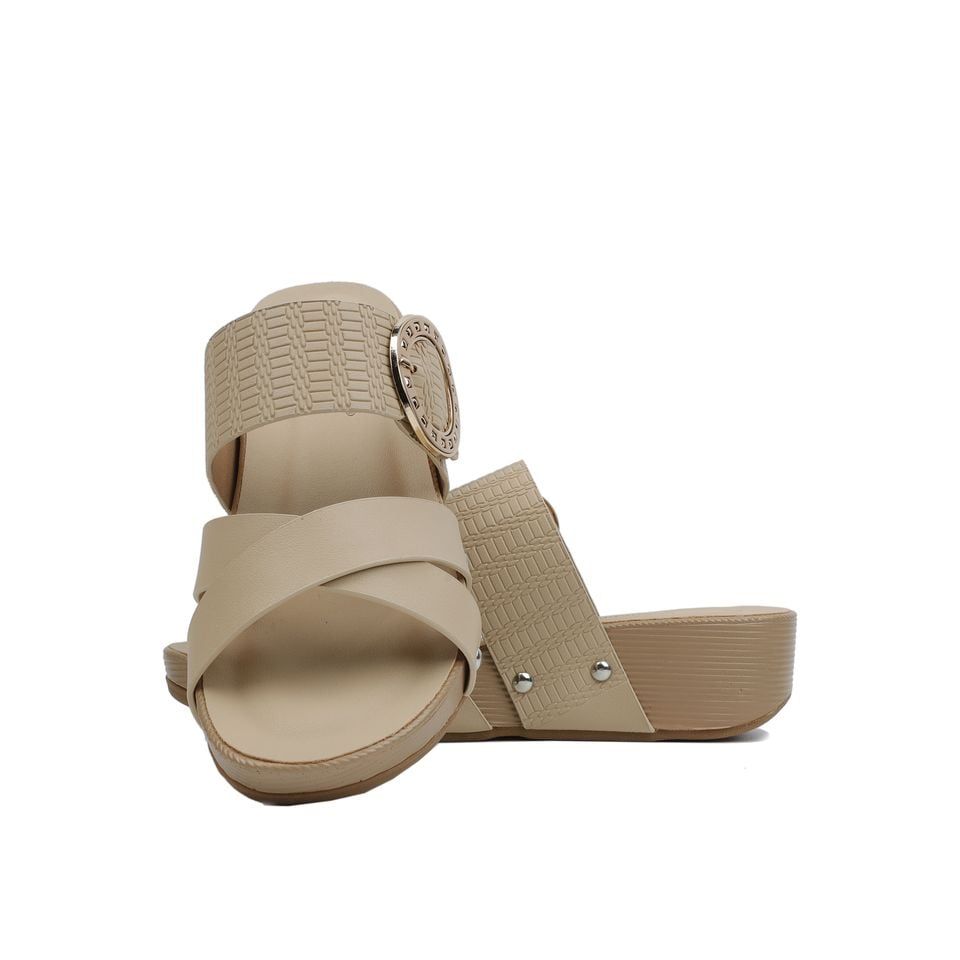 Dép Xuồng Hạnh Dung Bản Chéo Khóa Tròn HD04681AD