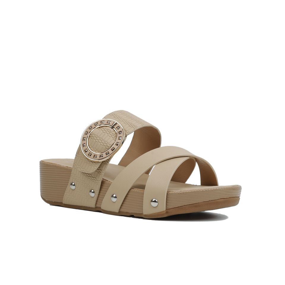 Dép Xuồng Hạnh Dung Bản Chéo Khóa Tròn HD04681AD