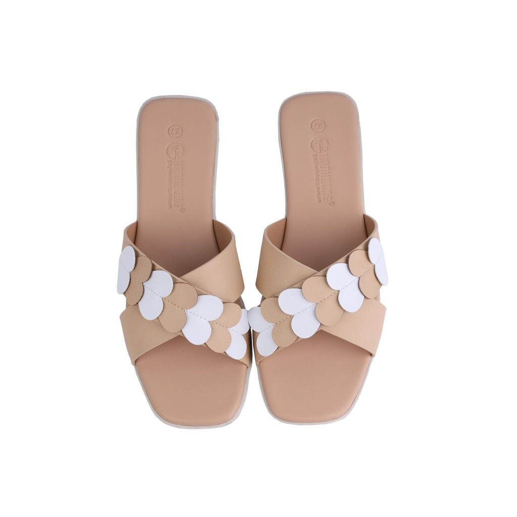 Dép Xẹp Hạnh Dung Quai Chéo Phối Tim HD04782AD