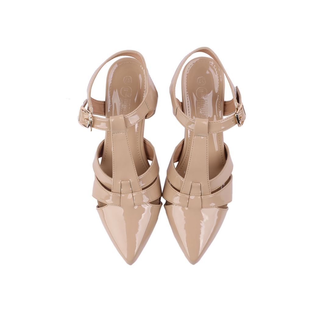 Sandal Cao Gót Hạnh Dung Mũi Nhọn T-Strap HD04839AD