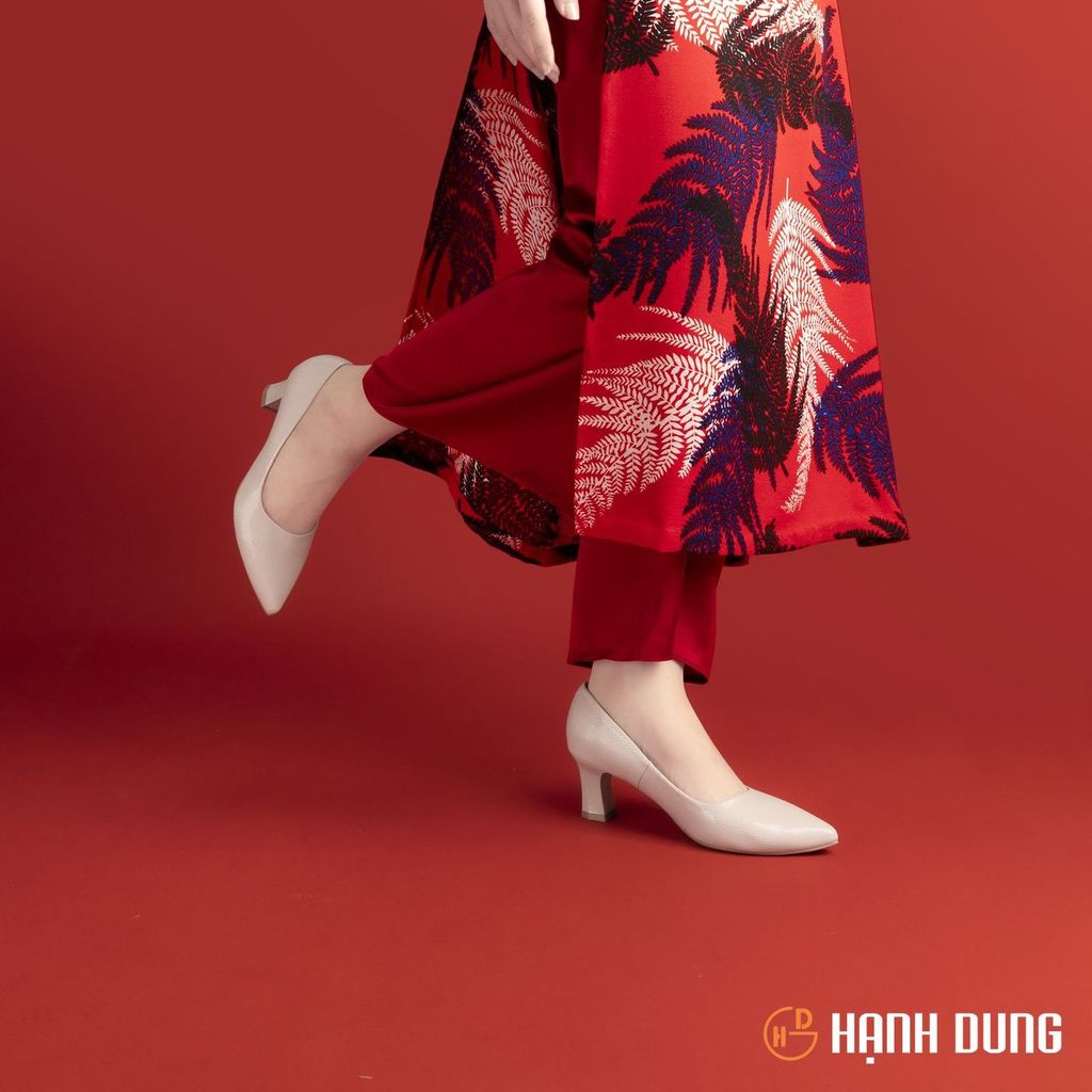 Giày Cao Gót Hạnh Dung Quai Dập Vân HD04846AD