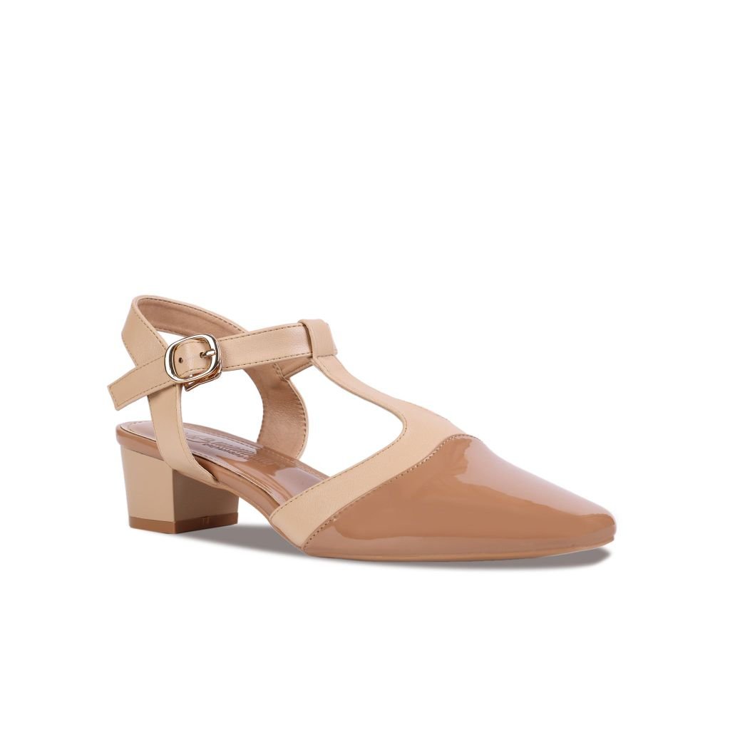 Sandal Cao Gót Hạnh Dung Quai T-Strap Trơn HD04859AD