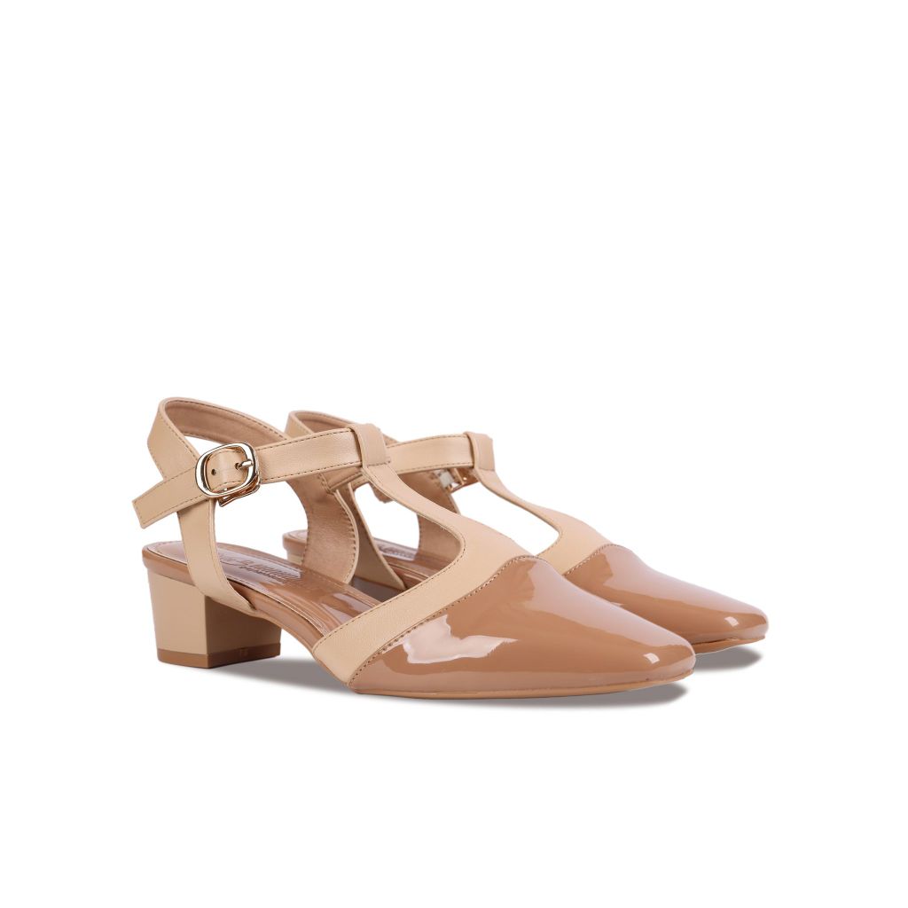 Sandal Cao Gót Hạnh Dung Quai T-Strap Trơn HD04859AD