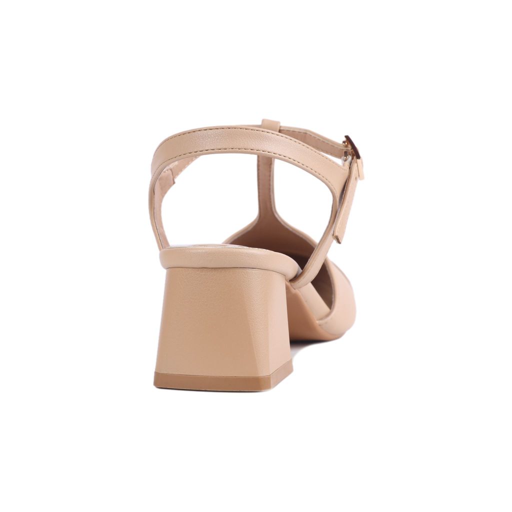 Sandal Cao Gót Hạnh Dung Quai T-Strap Mũi Bóng HD04900AD