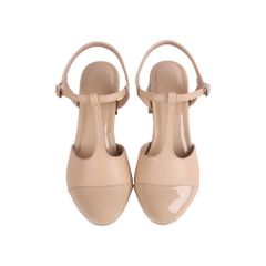 Sandal Cao Gót Hạnh Dung Quai T-Strap Mũi Bóng HD04900AD