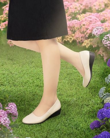 Giày Đế Xuồng Hạnh Dung Mũi Tròn Thanh Lịch HD04940AD