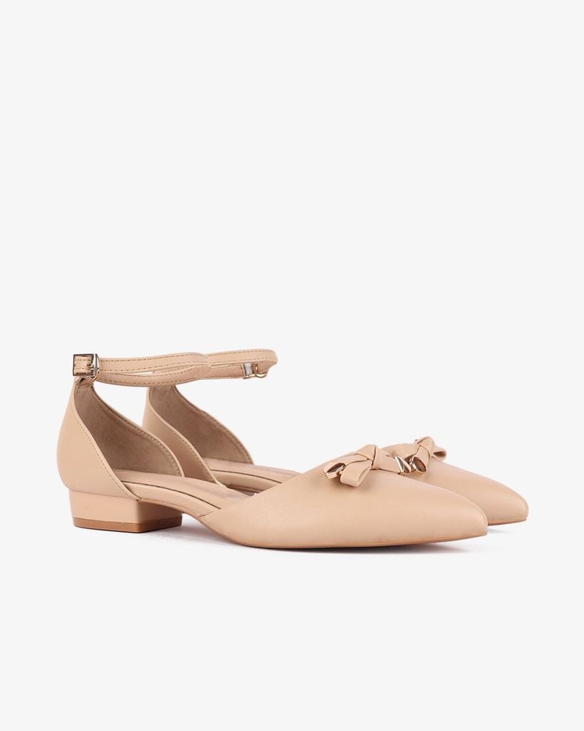 Giày Sandal Hạnh Dung Bít Mũi Nơ HD04949AD