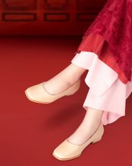 Giày Búp Bê Hạnh Dung Mũi Vuông Trơn HD04953AD