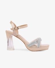 Sandal Cao Gót Hạnh Dung Gót Mica Xoàn Xoắn HD0906AS