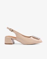 Sandal Cao Gót Hạnh Dung Mũi Vuông Đính Đá HD1112AV