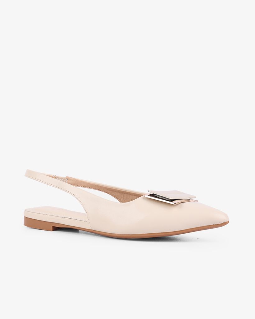 Sandal Xẹp Hạnh Dung Mũi Nhọn Khóa Vuông HD1113AV