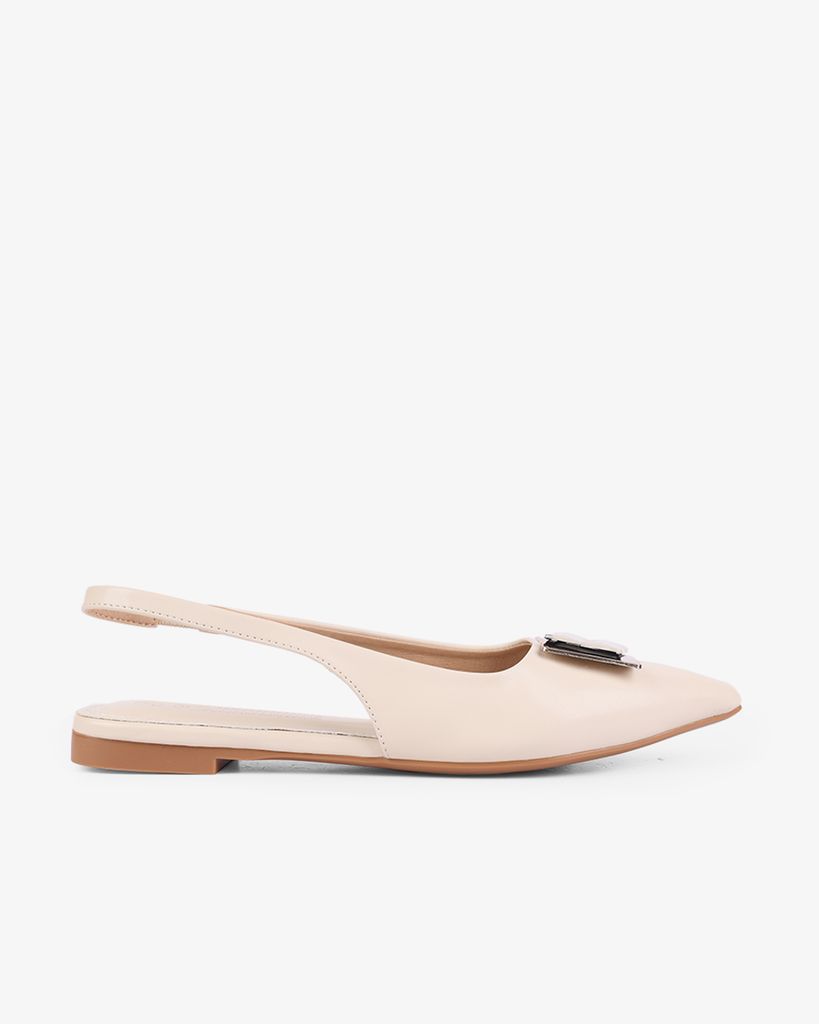 Sandal Xẹp Hạnh Dung Mũi Nhọn Khóa Vuông HD1113AV