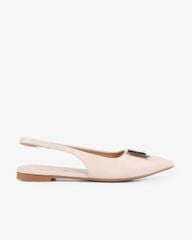 Sandal Xẹp Hạnh Dung Mũi Nhọn Khóa Vuông HD1113AV