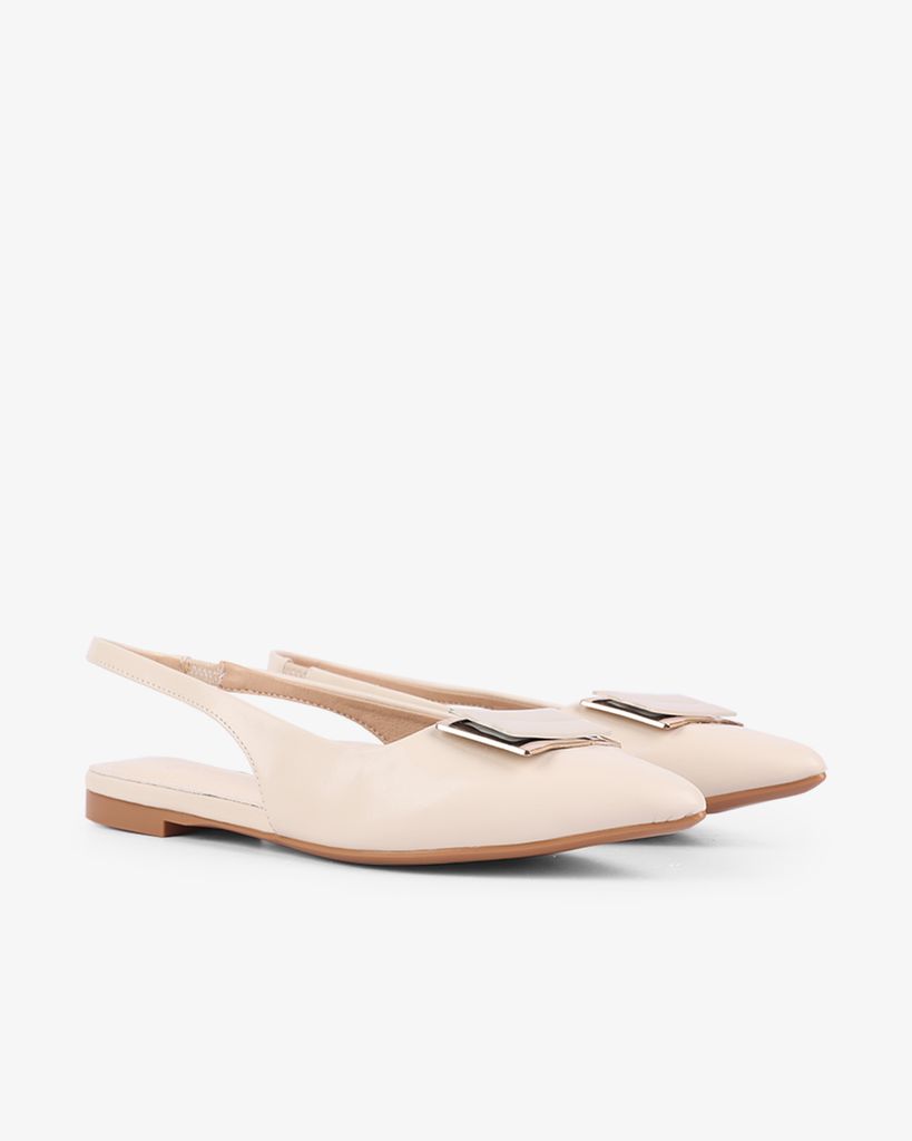 Sandal Xẹp Hạnh Dung Mũi Nhọn Khóa Vuông HD1113AV