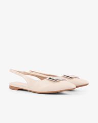 Sandal Xẹp Hạnh Dung Mũi Nhọn Khóa Vuông HD1113AV