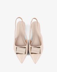 Sandal Xẹp Hạnh Dung Mũi Nhọn Khóa Vuông HD1113AV