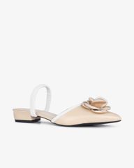 Giày Sandal Hạnh Dung Bít Mũi Hoa Ngọc Trai HD1133AV