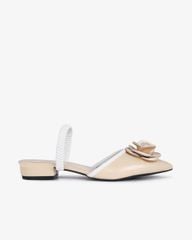 Giày Sandal Hạnh Dung Bít Mũi Hoa Ngọc Trai HD1133AV