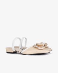 Giày Sandal Hạnh Dung Bít Mũi Hoa Ngọc Trai HD1133AV