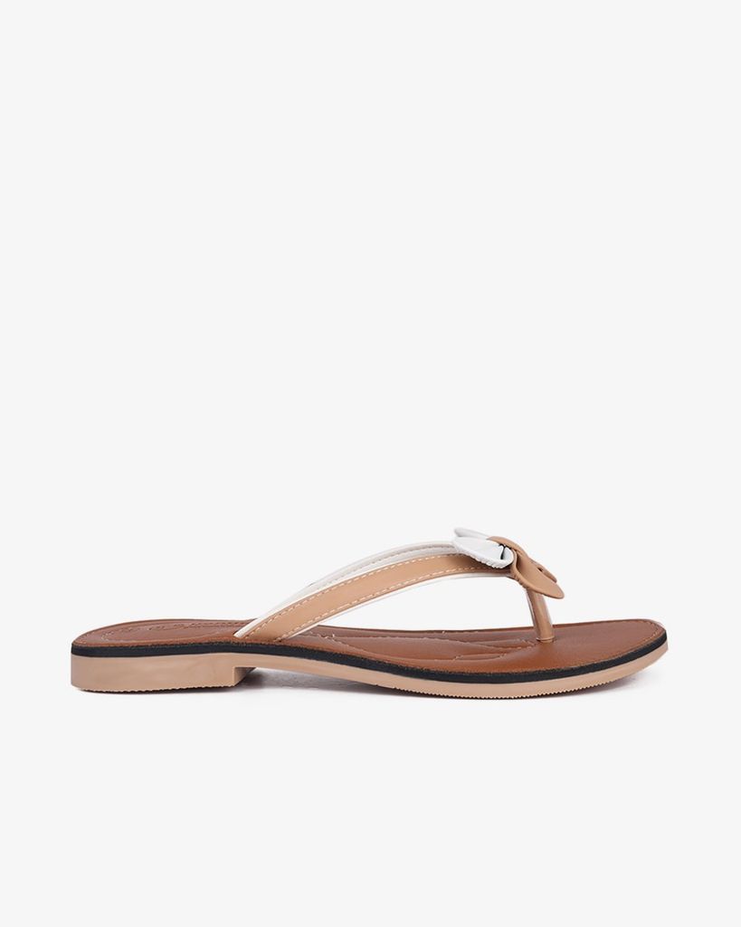 Dép Xẹp Hạnh Dung Kẹp Nơ Phối HD1136AV