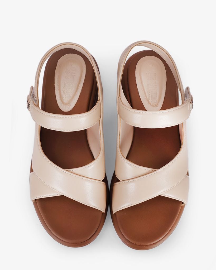 Sandal Đế Xuồng Hạnh Dung Quai Chéo Liền Hậu HD1149AV