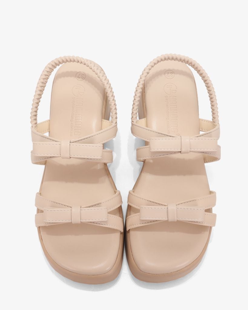 Sandal Đế Xuồng Hạnh Dung Quai Nơ Hậu Thun HD1159AV