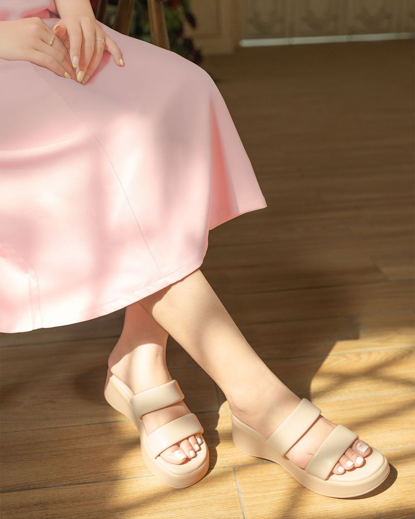 Dép Đế Xuồng Hạnh Dung Nhị Ngang Trơn HD1161AV