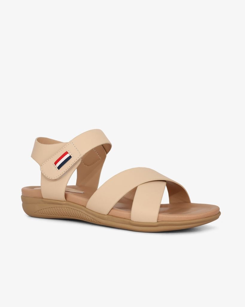 Sandal Đế Xuồng Hạnh Dung Quai Chéo Hậu Dán HD1168AV