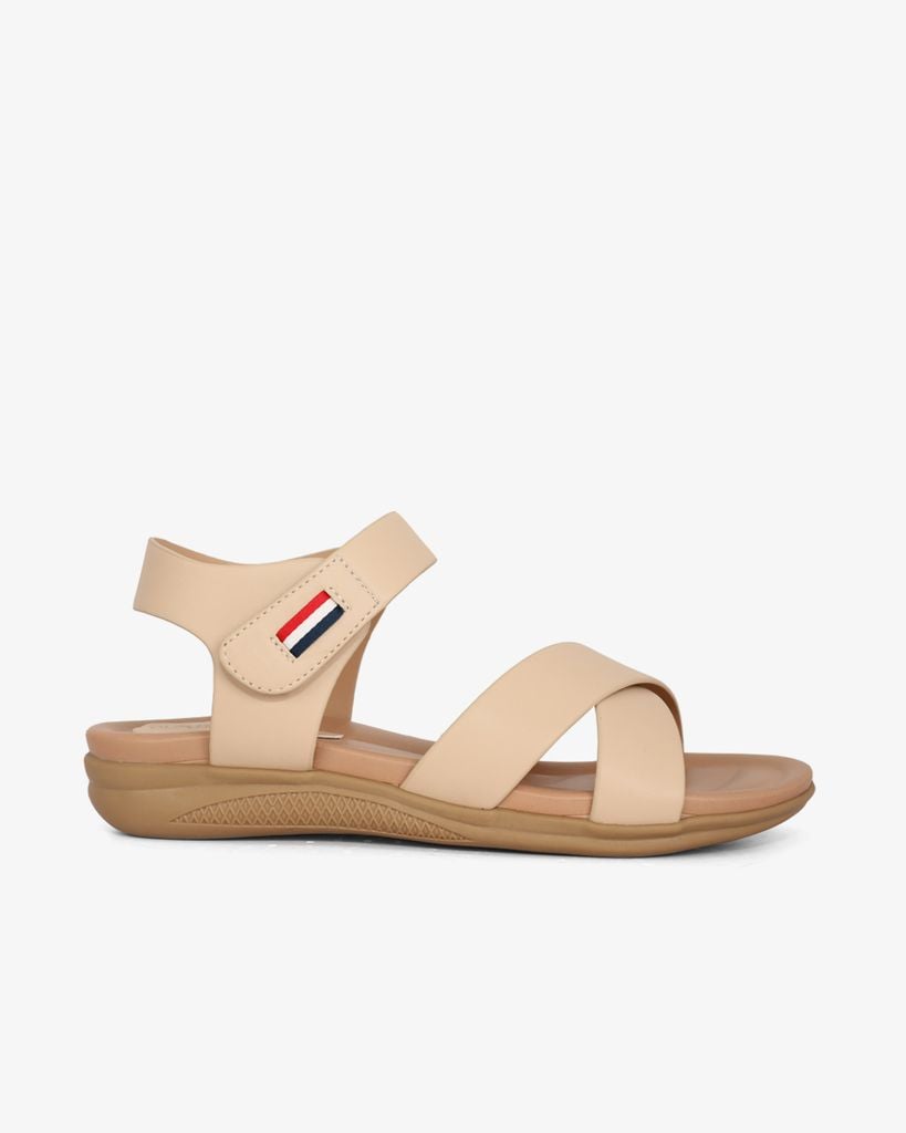 Sandal Đế Xuồng Hạnh Dung Quai Chéo Hậu Dán HD1168AV
