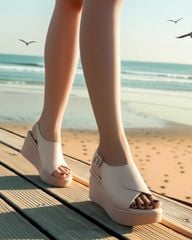 Sandal Đế Xuồng Hạnh Dung Quai Đắp HD1174AV